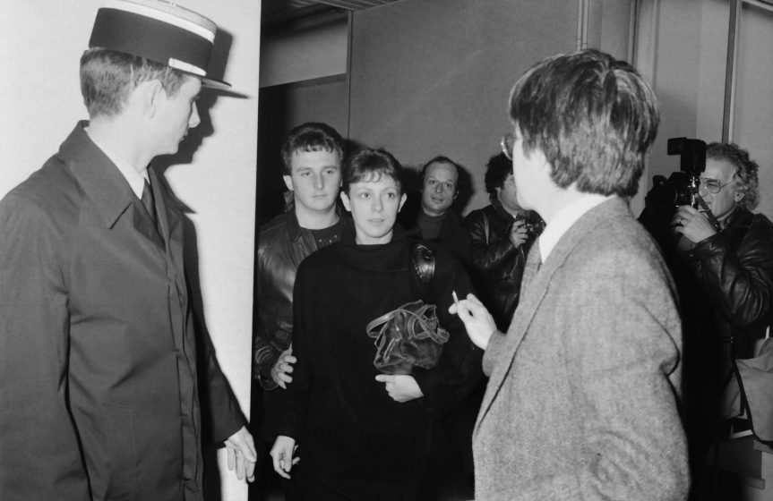 pJeanMarie and Christine Villemin center parents of a murdered childp